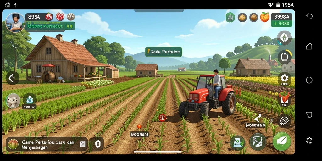 Tampilan gameplay seru dalam dunia pertanian 898A.