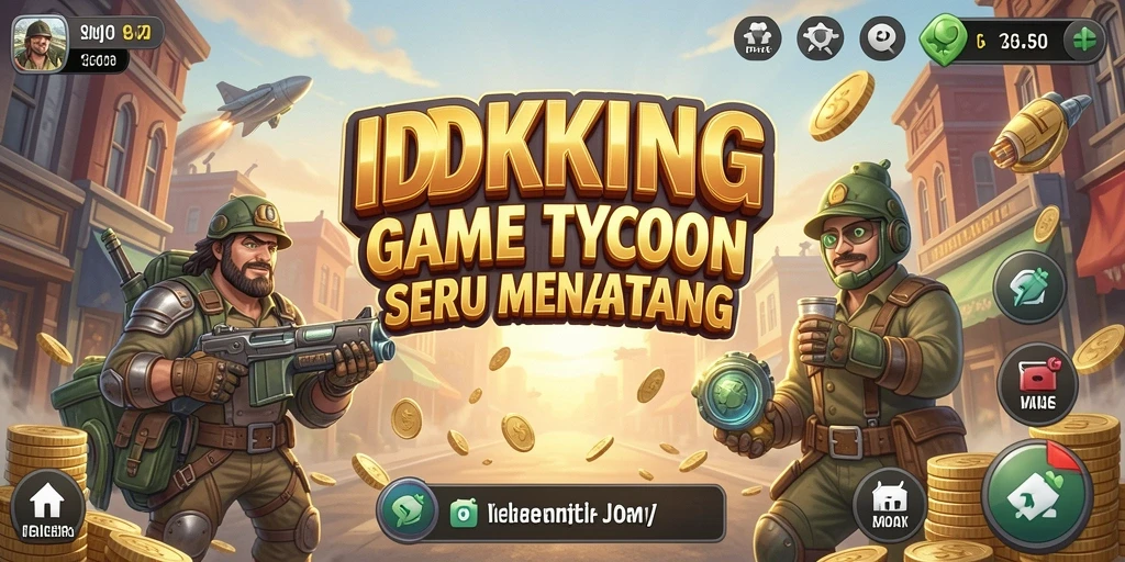 Screenshot IDRKING menunjukkan gameplay Tycoon yang seru dan menarik.