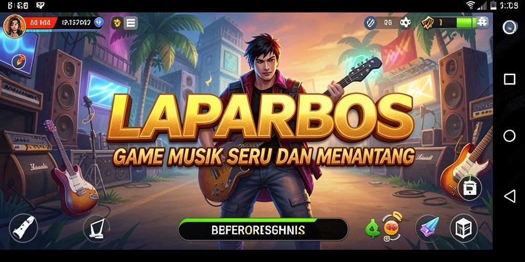 Tampilan gameplay LAPARBOS yang menantang dan penuh warna.