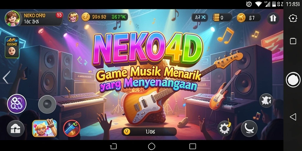 Gameplay NEKO4D yang mengasyikkan dalam menyanyikan lagu-lagu favorit.
