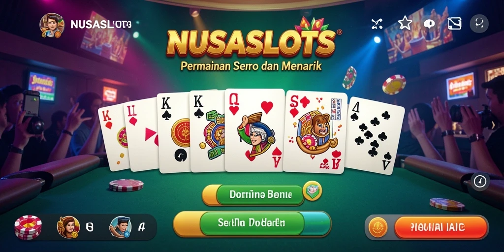 Screenshot gameplay NUSASLOTS yang menunjukkan keseruan bermain domino.
