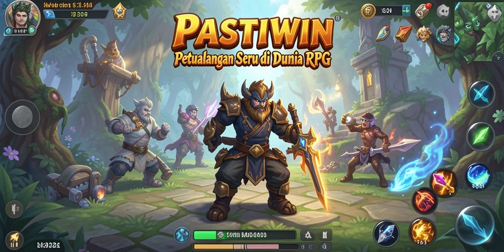 Screenshot PASTIWIN menampilkan aksi pertarungan seru dalam dunia RPG.
