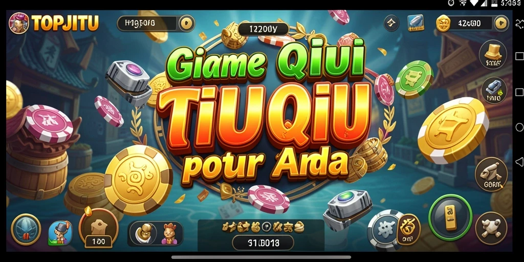 Screenshot gameplay menunjukkan suasana seru bermain QiuQiu.