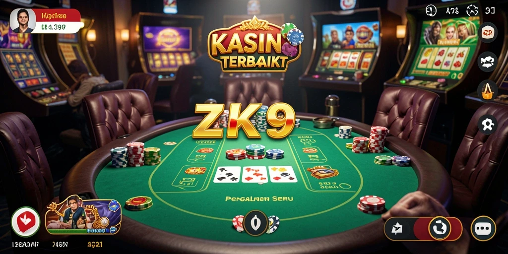 Tampilan permainan Kasino yang seru dan mendebarkan di ZK9.